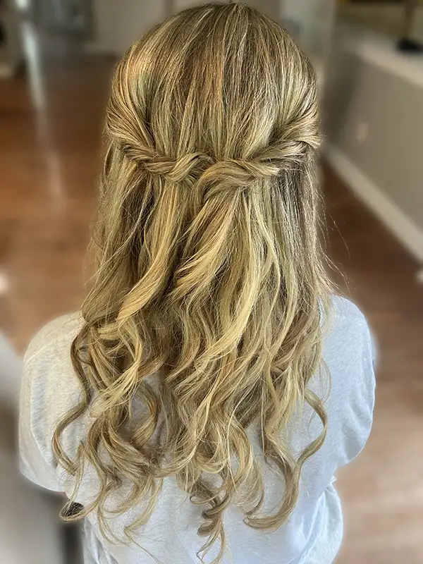 Elegant Half Up Half Down - holiday hair styles