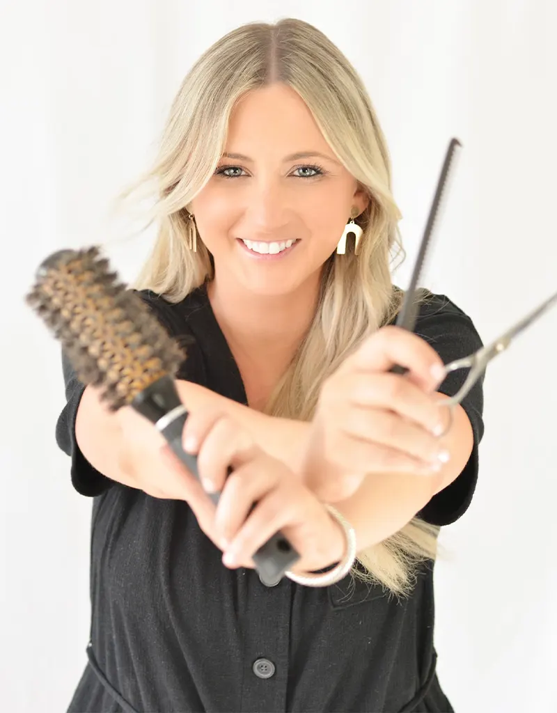 Jessica Rizzo - In-Home Hair Stylist - specializes in modern blonding, balayage, babylights, highlights, and dimensional color techniques